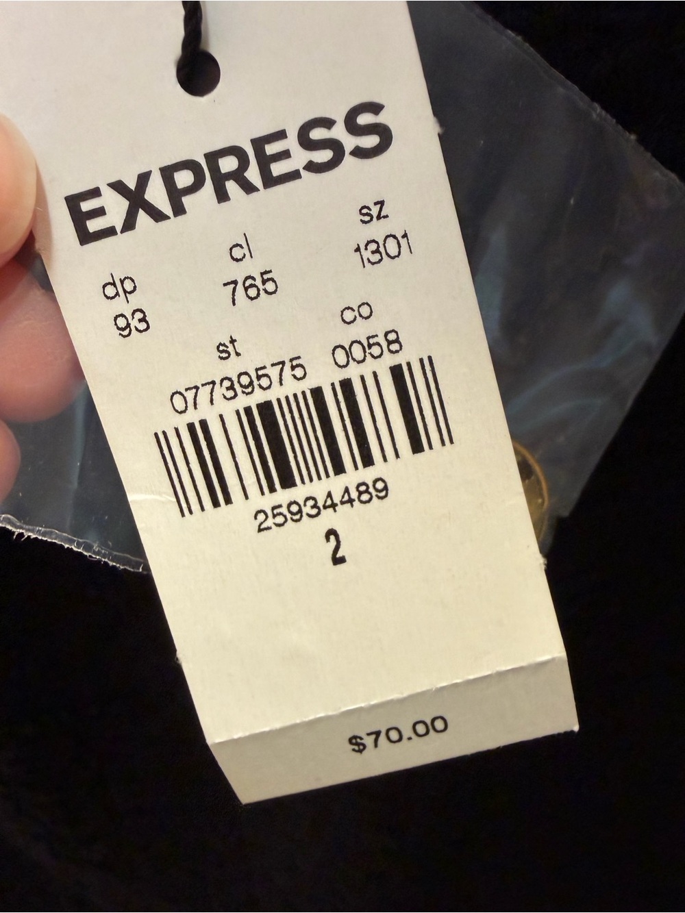 Express Black Tweed Mini Skirt Gold Button Frayed Hem Boucle High Waist Sz 2 H5 - Picture 4 of 8
